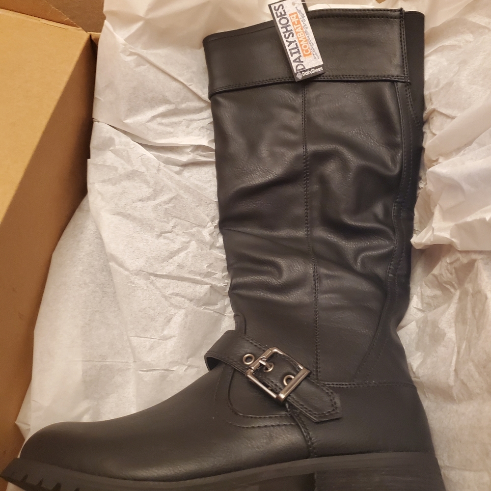 Knee High Military Style Combat Boots 6.5 - Picture 8 of 12